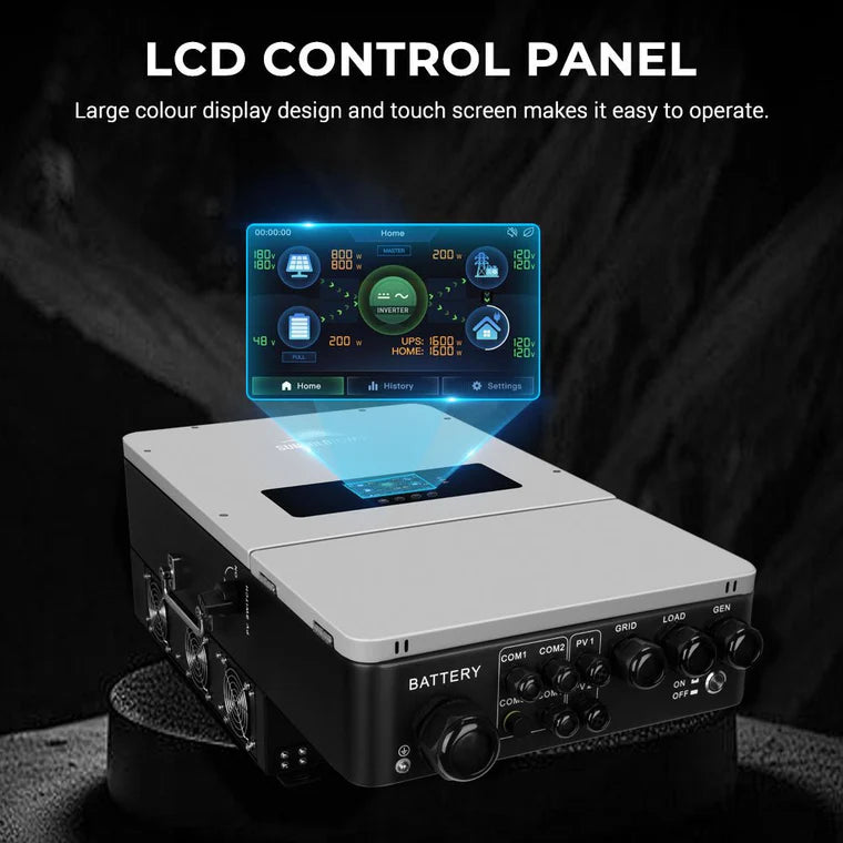 SunGold Power - 10KW Hybrid Inverter 48V Split Phase Grid Feedback Batteryless - SG10KHB-48