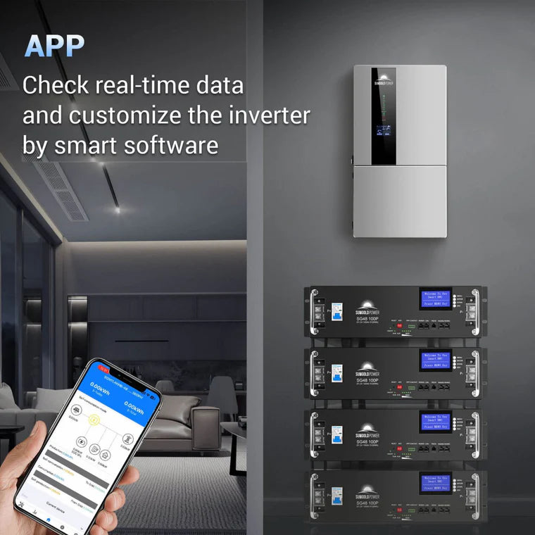 SunGold Power - 7.6KW Hybrid Inverter 48V Split Phase - SGN7.6K1HB-48