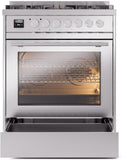 ILVE - 30" Pro Plus II Series Freestanding Dual Fuel Range - Viewing Window(s) - Natural Gas