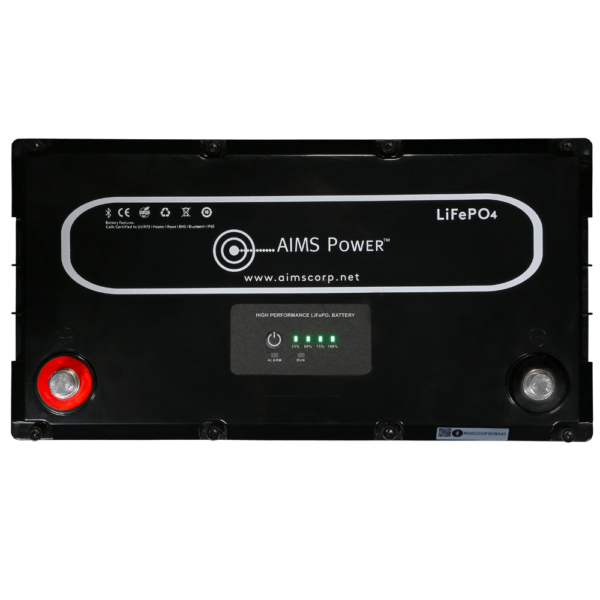Aims Power - Lithium Battery 104Ah with Wake Up, Heater & BT Monitoring 12V LiFePO4