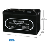 Aims Power - Lithium Battery 104Ah with Wake Up, Heater & BT Monitoring 12V LiFePO4