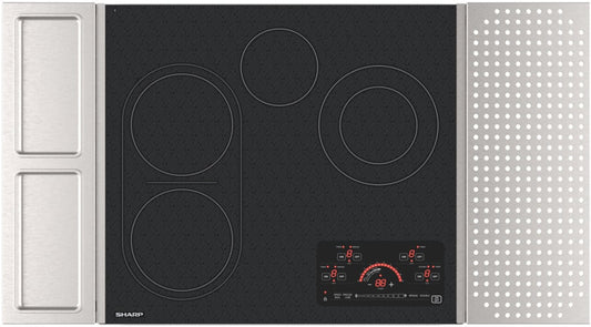 Sharp - 24 in. Drop-In Radiant Cooktop with Side Accessories - SCR2442FB