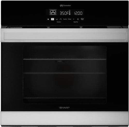 Sharp - 24 in. Stainless Steel European Convection Built-In Single Wall Oven - SWA2450GS