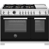 Bertazzoni - Professional Series 48 Inch Freestanding Gas Range with 6 Sealed Burners, 7.1 cu. ft. Total Capacity