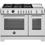 Bertazzoni - Professional Series 48 Inch Freestanding Gas Range with 6 Sealed Burners, 7.1 cu. ft. Total Capacity
