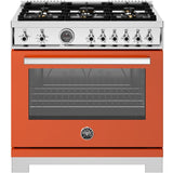 Bertazzoni - Professional Series 36 Inch Freestanding Gas Range with 6 Sealed Burners, 5.9 cu. ft. Oven Capacity