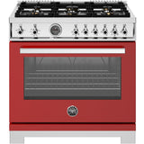 Bertazzoni - Professional Series 36 Inch Freestanding Gas Range with 6 Sealed Burners, 5.9 cu. ft. Oven Capacity