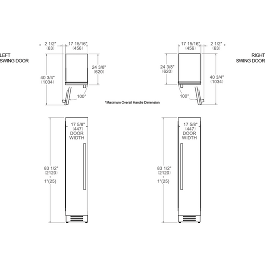 Bertazzoni - 18 Inch Panel-Ready Built-In Freezer Column with 8.22 cu. ft. Capacity