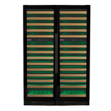 Allavino - Reserva Series 308 Bottle 71" Tall Four Zone Black Glass Side-by-Side Wine Refrigerator - BF 2X-VSW15471D-2BG