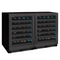 Allavino - Reserva Series 100 Bottle 34" Tall Dual Zone Black Stainless Steel Side-by-Side Wine Cooler Refrigerator