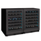 Allavino - Reserva Series 100 Bottle 34" Tall Three Zone Black Stainless Steel Side-by-Side Wine Cooler Refrigerator - BF 3Z-BDW5034-BS