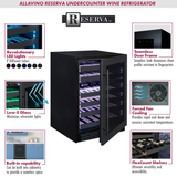 Allavino - Reserva Series 50 Bottle Dual Zone Undercounter Wine Cooler Refrigerator with Black Stainless Steel Door