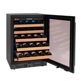 Allavino - Reserva Series 50 Bottle Single Zone Built-in Luxury Wine Refrigerator with Black Glass Door