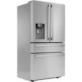 Sharp - 21.6 CF Counter-Depth 4-Door French Door, Dispenser - SJG2254FS