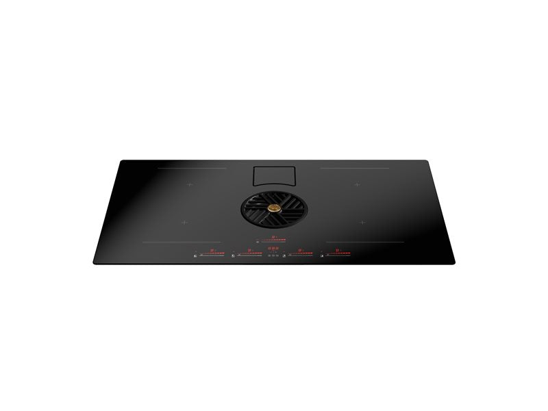 Bertazzoni - 36" Induction downdraft cooktop black glass - PE364IDDNET