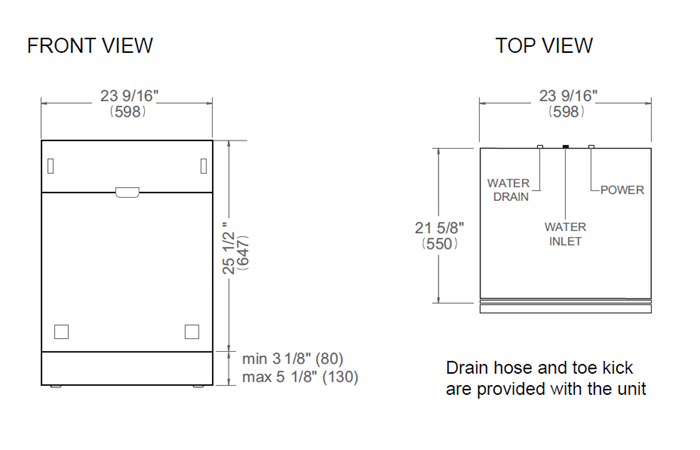 Bertazzoni - 24" Dishwasher Standard Tub Panel Ready - DW24S3IPV