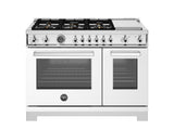Bertazzoni - Professional Series 48 Inch Freestanding Dual Fuel Range with 6 Sealed Burners, 7 cu. ft. Total Capacity