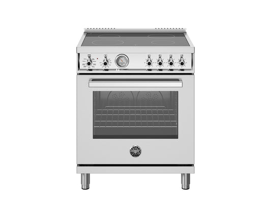 Bertazonni - 30" Electric Range with 4 Ceran Heating Zones Professional Series - Stainless Steel - PRO304CEMXV