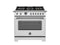 Bertazzoni - 36 inch All Gas Range, 6 Brass Burners and Cast Iron Griddle - HER366BCFGM