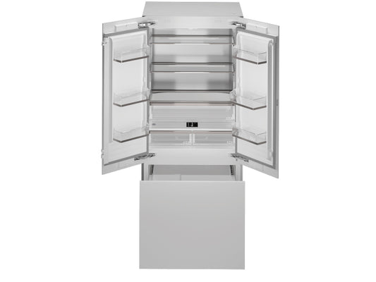 Bertazzoni - Professional Series 36 inch built-in French Door Refrigerator with ice maker and internal water dispenser - REF36FDBZPNV/24
