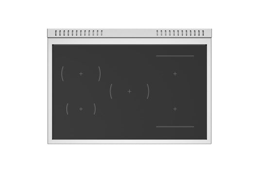 Bertazonni - 36" Induction Range with 5 Heating Zones Professional Series - Stainless Steel - PRO365INMXV