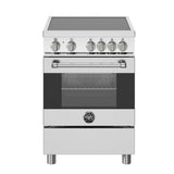 Bertazzoni - Master Series 24 Inch Freestanding Induction Range with 4 Elements - MAS244IFEMXB