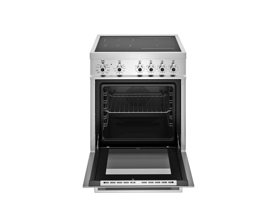 Bertazzoni - 24 inch Induction Range, 4 Heating Zones, Electric Oven - PRO244IFEMXB