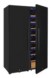 Allavino - 76.5" Tall Side-by-Side Wine Vault with Solid Black Doors - BF 2X-KWR-8185-SD