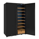 Allavino - 76.5" Tall Side-by-Side Wine Vault with Solid Black Doors - BF 2X-KWR-8185-SD