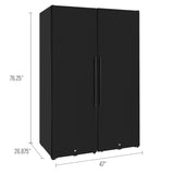 Allavino - 76.5" Tall Side-by-Side Wine Vault with Solid Black Doors - BF 2X-KWR-8185-SD