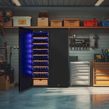 Allavino - 76.5" Tall Side-by-Side Wine Vault with Solid Black Doors - BF 2X-KWR-8185-SD