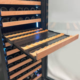 Reserva Series 326 Bottle 71" Tall Dual Zone Stainless Steel Side-by-Side Wine Refrigerator - BF 2X-VSW16371S-1S