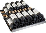 Reserva Series 326 Bottle 71" Tall Dual Zone Stainless Steel Side-by-Side Wine Refrigerator - BF 2X-VSW16371S-1S