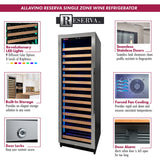 Reserva Series 326 Bottle 71" Tall Dual Zone Stainless Steel Side-by-Side Wine Refrigerator - BF 2X-VSW16371S-1S