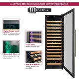 Reserva Series 326 Bottle 71" Tall Dual Zone Stainless Steel Side-by-Side Wine Refrigerator - BF 2X-VSW16371S-1S