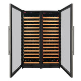 Reserva Series 326 Bottle 71" Tall Dual Zone Stainless Steel Side-by-Side Wine Refrigerator - BF 2X-VSW16371S-1S