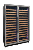 Reserva Series 326 Bottle 71" Tall Dual Zone Stainless Steel Side-by-Side Wine Refrigerator - BF 2X-VSW16371S-1S