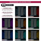 Allavino - Reserva Series 134 Bottle 71" Tall Four Zone Black Side-by-Side Shallow Wine Refrigerator Console - BF 2X-VSW6771D-2B