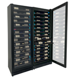 Allavino - Reserva Series 134 Bottle 71" Tall Three Zone Black Side-by-Side Shallow Wine Refrigerator Console - BF 3Z-VSW6771