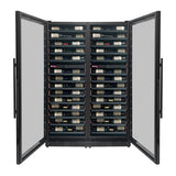 Allavino - Reserva Series 134 Bottle 71" Tall Four Zone Black Side-by-Side Shallow Wine Refrigerator Console - BF 2X-VSW6771D-2B