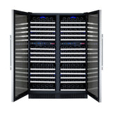Allavino - 47" Wide FlexCount II Tru-Vino 344 Bottle Four-Zone Stainless Steel Side-by-Side Wine Refrigerator - BF 2X-VSWR172-2S20