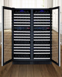 Allavino - 47" Wide FlexCount II Tru-Vino 344 Bottle Four-Zone Stainless Steel Side-by-Side Wine Refrigerator - BF 2X-VSWR172-2S20