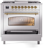 ILVE - 36" Nostalgie II Series Freestanding Dual Fuel Range - Griddle - Natural Gas