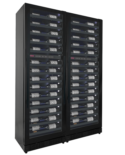Allavino - Reserva Series 134 Bottle 71" Tall Four Zone Black Side-by-Side Shallow Wine Refrigerator Console - BF 2X-VSW6771D-2B