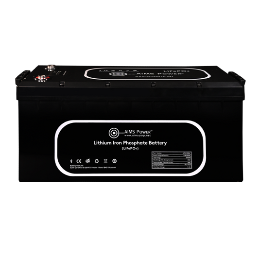 Aims Power - Lithium Battery 300Ah 3.84 kW with Wake Up, Heater & BT Monitoring 12V LiFePO4