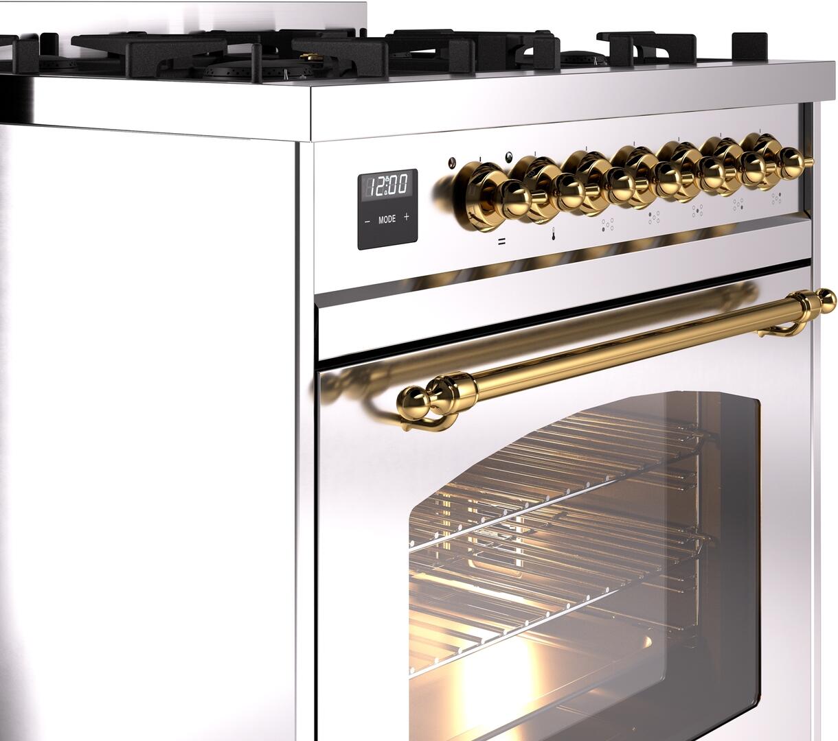 ILVE - 30" Nostalgie II Series Freestanding Dual Fuel Range - Natural Gas