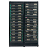 Allavino - Reserva Series 134 Bottle 71" Tall Three Zone Black Side-by-Side Shallow Wine Refrigerator Console - BF 3Z-VSW6771