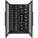 Allavino - Reserva Series 134 Bottle 71" Tall Three Zone Black Side-by-Side Shallow Wine Refrigerator Console - BF 3Z-VSW6771