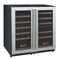 Allavino - 30" Wide FlexCount II Tru-Vino 60 Bottle Three Zone Stainless Steel Side-by-Side Wine Refrigerator - BF 3Z-VSWR30-S20