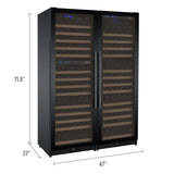 Allavino - 47" Wide FlexCount II Tru-Vino 349 Bottle Three Zone Side-by-Side Wine Refrigerator - BF 3Z-VSWR7772-B20